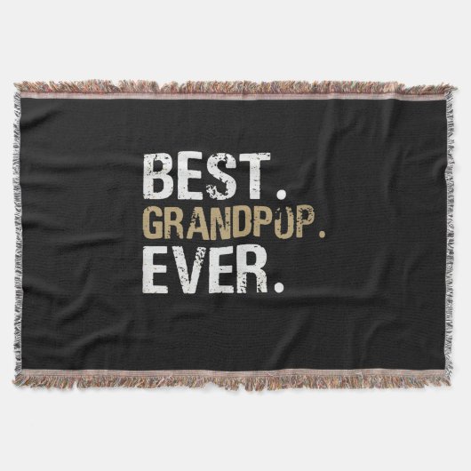 孫おもしろい | Grandpop 最高の Ever スローブランケット (正面)