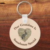 孫からのおばあちゃん動物プンキュートバニー キーホルダー (正面)