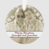 孫から祖父母へ2枚 オーナメント (正面)