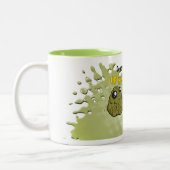 孫かパーソナライズされたらおばあちゃんへの愛 ツートーンマグカップ (左)