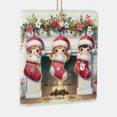 孫かパーソナライズされたらのおばあちゃんへのかわいい贈り物 セラミックオーナメント (右)