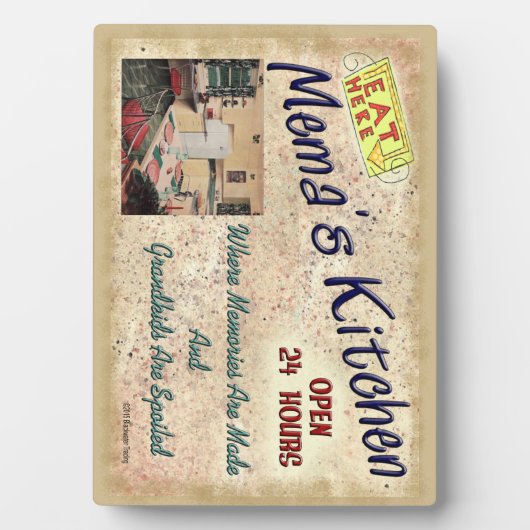 孫がプラークを甘やかしているメマの台所 フォトプラーク (正面)