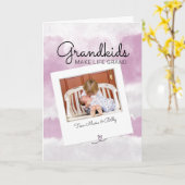 孫が人生をより素晴らしいものにします 母の日カード カード (黄色い花)