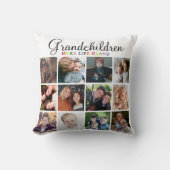 孫が人生を壮大にする |写真のコラージュ クッション (正面)