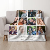 孫が人生を壮大にする |写真のコラージュ フリースブランケット
