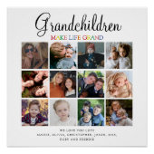 孫が人生を壮大にする |写真のコラージュ ポスター (正面)