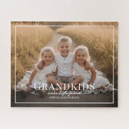 孫が人生を輝かせる おじいちゃんおばあちゃんへのギフト 写真入り ジグソーパズル