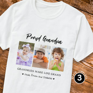 孫が人生を輝かせる 3枚の写真 Tシャツ