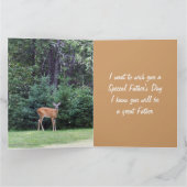    孫が父誇りを持ったの日鹿を喜ぶ カード (内部)