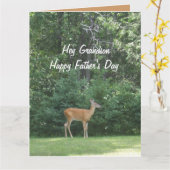    孫が父誇りを持ったの日鹿を喜ぶ カード (黄色い花)