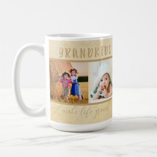 孫が祖父母の生き写真を作る コーヒーマグカップ (左)