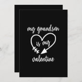孫が私のかわいいバレンタインデー シーズンカード (正面/裏面)