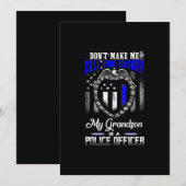 孫が警察官であることに不安を感じるギフト 招待状 (正面/裏面)