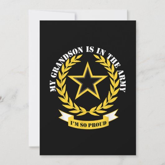 孫が軍に入った記念ギフト 招待状 (正面)