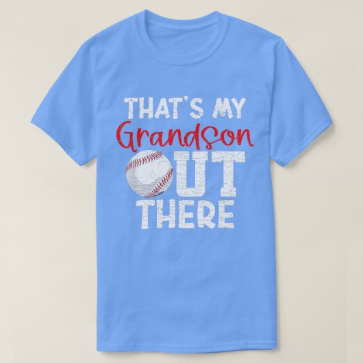 孫が野球の祖父母 Tシャツ (デザイン正面)
