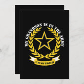 孫が陸軍に入隊するギフト 招待状 (正面/裏面)