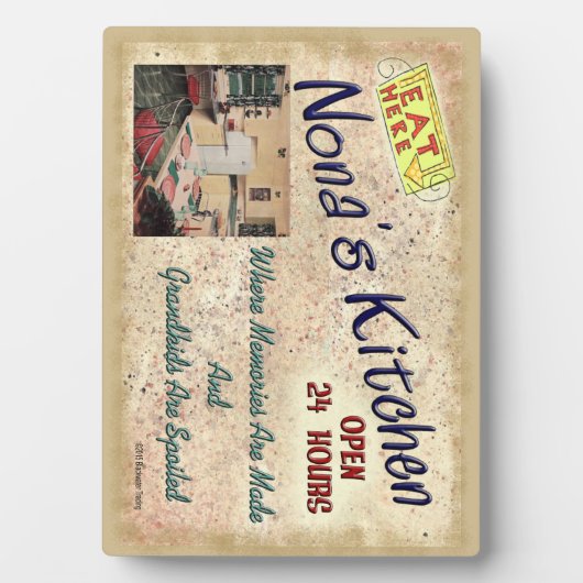 孫たちがプラークを甘やかしているノナの台所 フォトプラーク (正面)