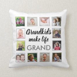 孫たちがライフグランドを作る引用文12フォトコラージュ   クッション