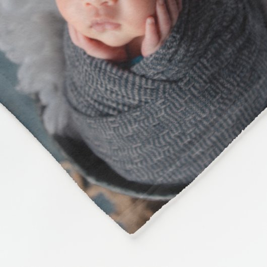 孫たちが人生の大写真コラージュを作る フリースブランケット (角)