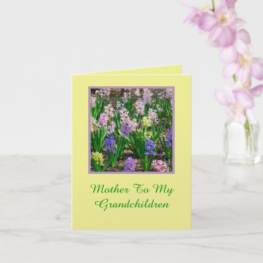 "孫たちのお母さんへ" 花の母の日 カード (蘭)