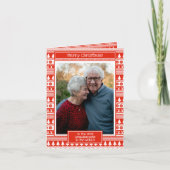 孫たちの祖父祖母の写真 メリークリスマス カード (正面)