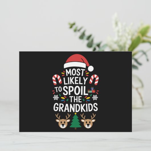 孫たちを甘やかす可能性が最も高い家族のジョーク シーズンカード (スタンド正面)