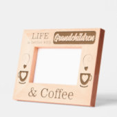 孫とコーヒー レーザー彫刻フレーム (左)