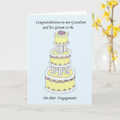 孫と夫は婚約 カード (黄色い花)