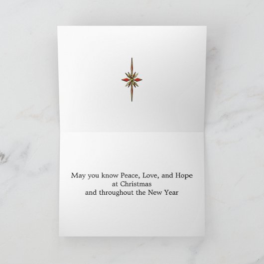 孫と妻のサンタとトナカイ シーズンカード (内部)