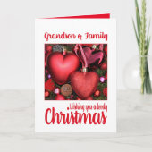 孫と家族の素敵なクリスマスカード シーズンカード (正面)