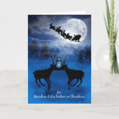 孫と彼のパートナーであるトナカイキスをするアのために シーズンカード (正面)