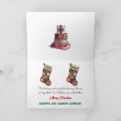 孫にクリスマスストッキングをパーソナライズ シーズンカード (内部)