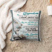 孫に宛パーソナライズされたてた手紙はおばあちゃんを愛して クッション (ブランケット)