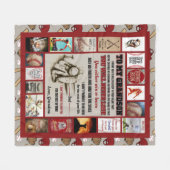 孫に宛パーソナライズされたてた手紙、おばあちゃんを愛 フリースブランケット (正面(横))