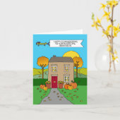 孫に対する感謝祭 カード (黄色い花)