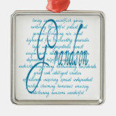 孫に対する言葉 メタルオーナメント (正面)