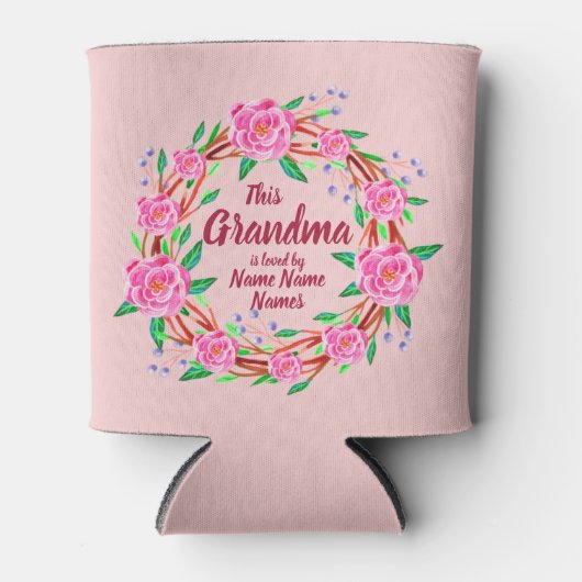 孫に愛される祖母の名前を変更 缶クーラー (正面)