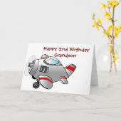 **孫に2歳の誕生日をお祝いします** カード (黄色い花)