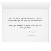 孫のかわいい誕生日バルーン素晴らしカード (内部横(下))