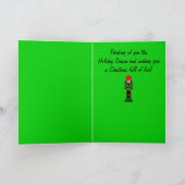 孫のためのくるみ割りのクリスマスカード シーズンカード (内部)