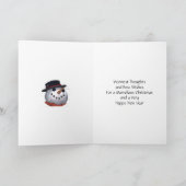 孫のためのすてきな雪だるまのクリスマスカード シーズンカード (内部)