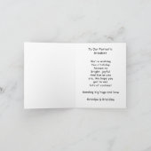 孫のためのクリスマストラック折り畳みホリデーカード シーズンカード (内部)