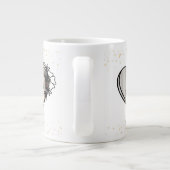 孫のためのバレンタインブラックハート ジャンボコーヒーマグカップ (裏面)