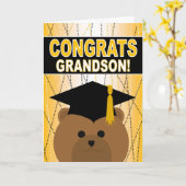 孫のための卒業のお祝い カード (黄色い花)