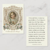 孫のための祖父母祈りの言葉神聖なハート プレイスカード (正面/裏面)