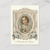 孫のための祖父母祈りの言葉神聖なハート プレイスカード (正面)