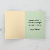 孫のひよこのイースターカード シーズンカード (内部)