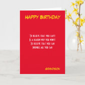 孫のやる気を起こさせる誕生日グリーティングカード カード (黄色い花)