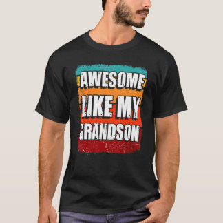 孫のようなレトロなビンテージの祖父母 Tシャツ