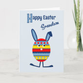 孫のイースターエッグのバニーの青 シーズンカード (正面)